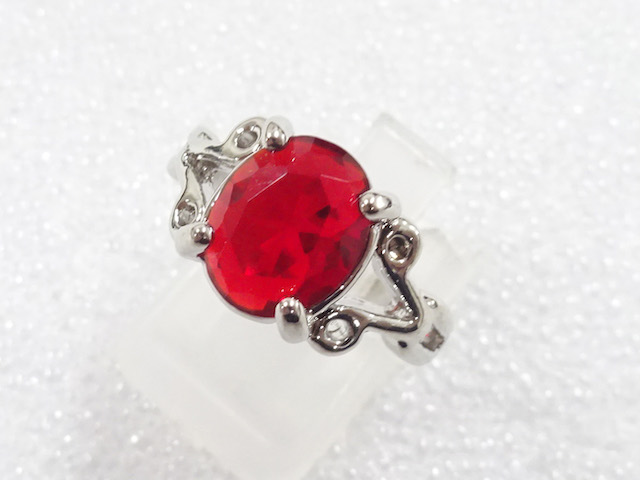 JAPANESE KIMONO / ANTIQUE COLORED STONE RING (SIZE 15.5)